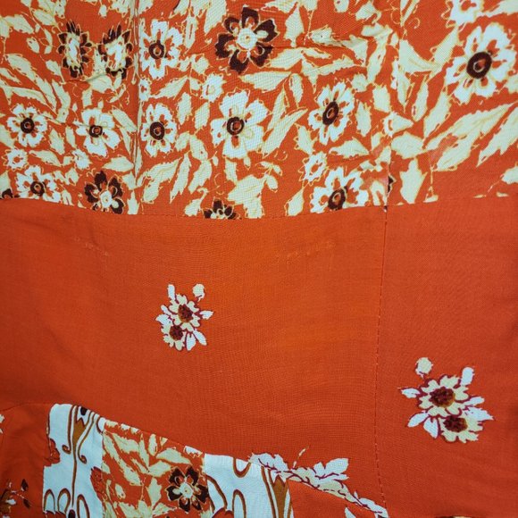 Free People Cream and Red Mini Dress with Lace-Up Detail - Picture 6 of 9